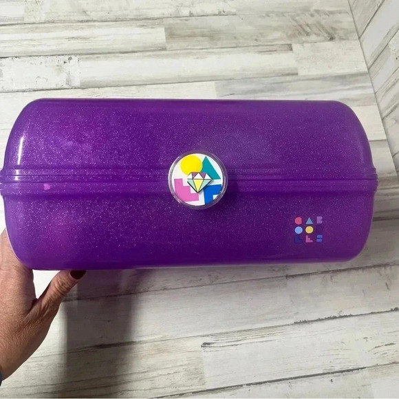 Caboodles Cosmetic Makeup Case Organizer Tray with Mirror Purple Sparkle USA - Picture 7 of 9